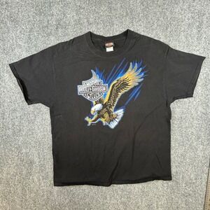 Harley-Davidson World Oklahoma City Eagle Route 66 Black Graphic T-Shirt XL